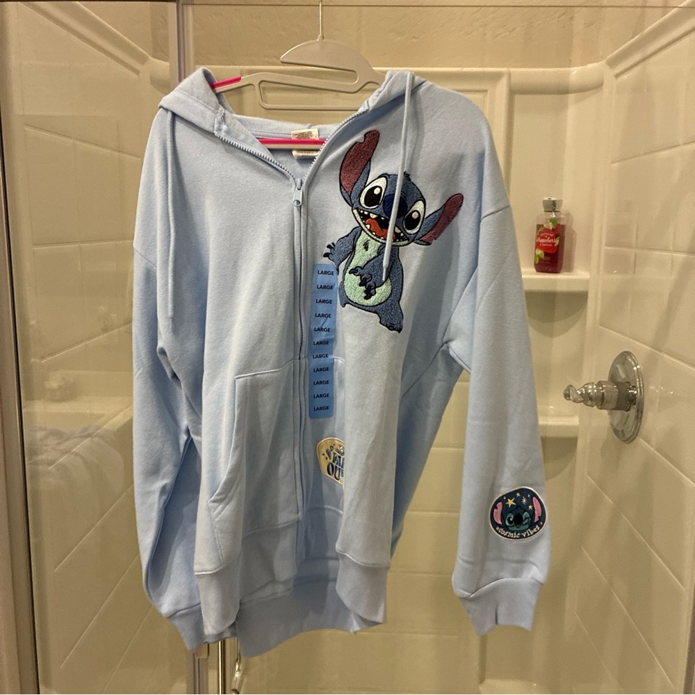 Womens Blue Disney stitch  Character Hoodie
